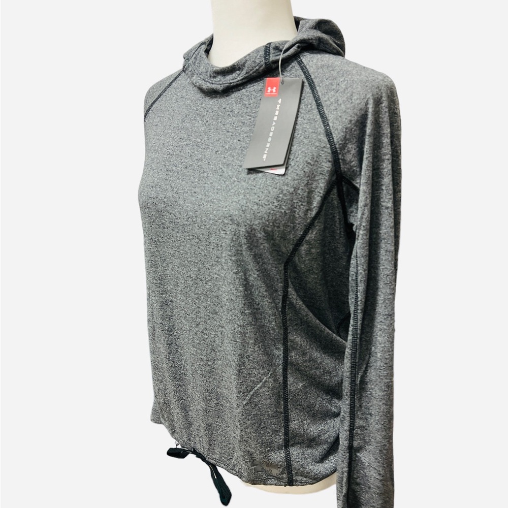 Under Armour Threadborne Train Twist Hoodie HeatGear Running Shirt Womens Sz S - Picture 5 of 8